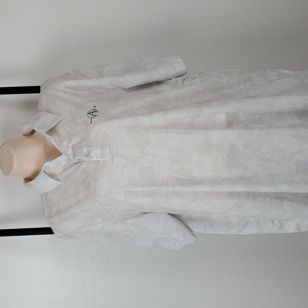 Straight Down Performance polo white men size L